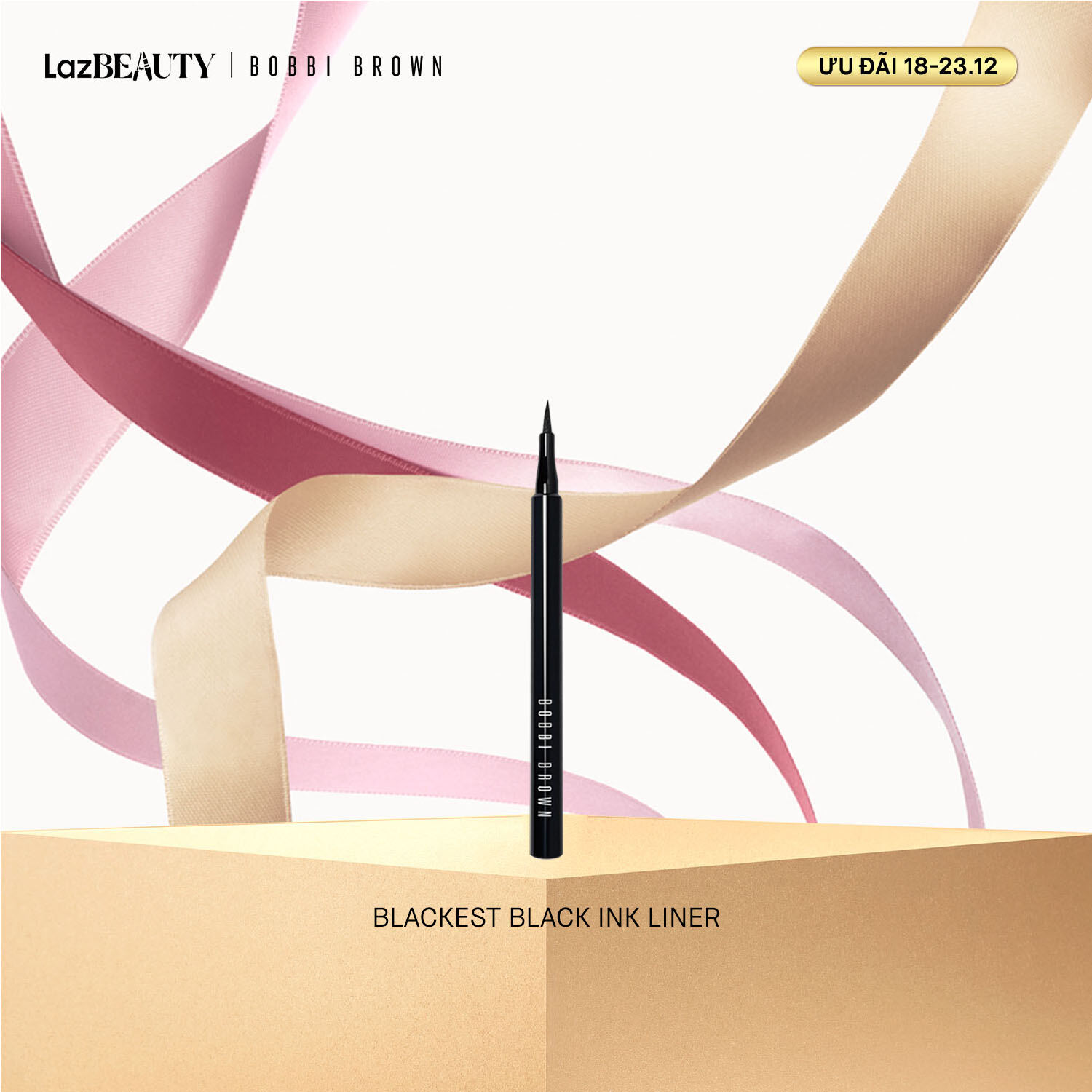   ƯU ĐÃI 18-23.12  Bút lông kẻ mắt Bobbi Brown Blackest Black Ink Liner 1ml 