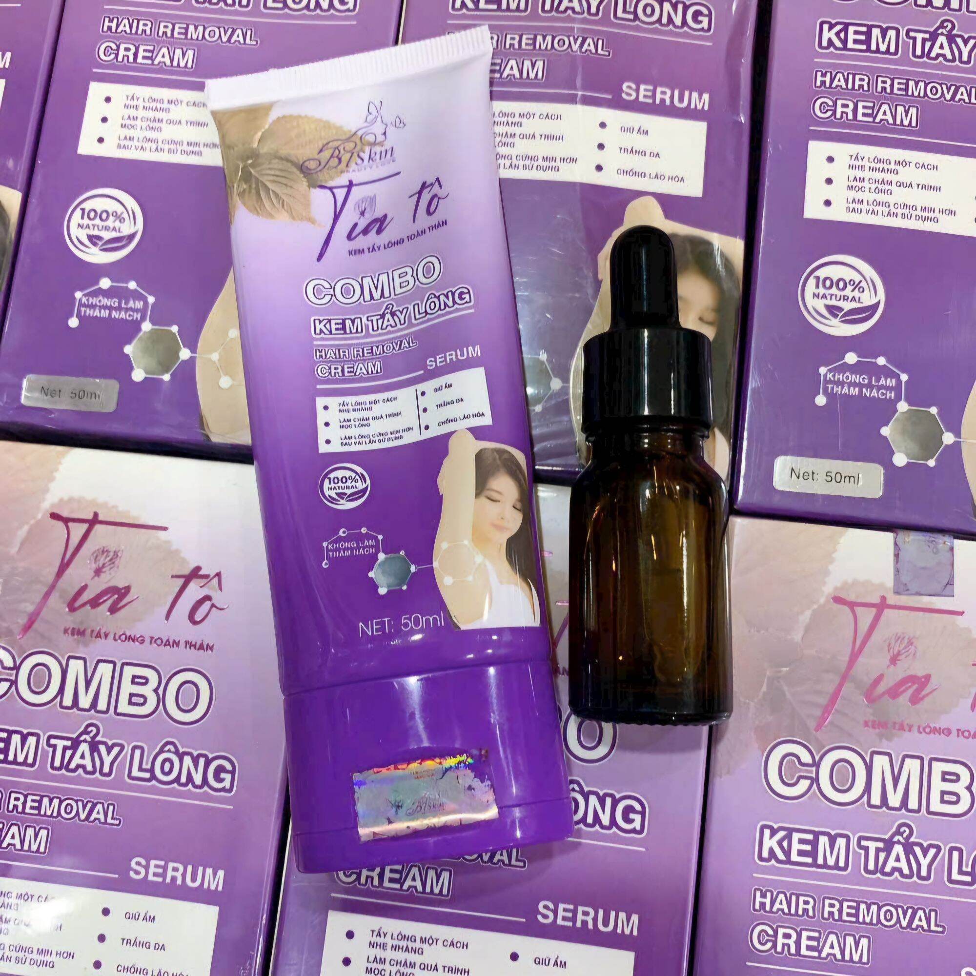Kem tẩy lông tía tô 50ml chíng hãng