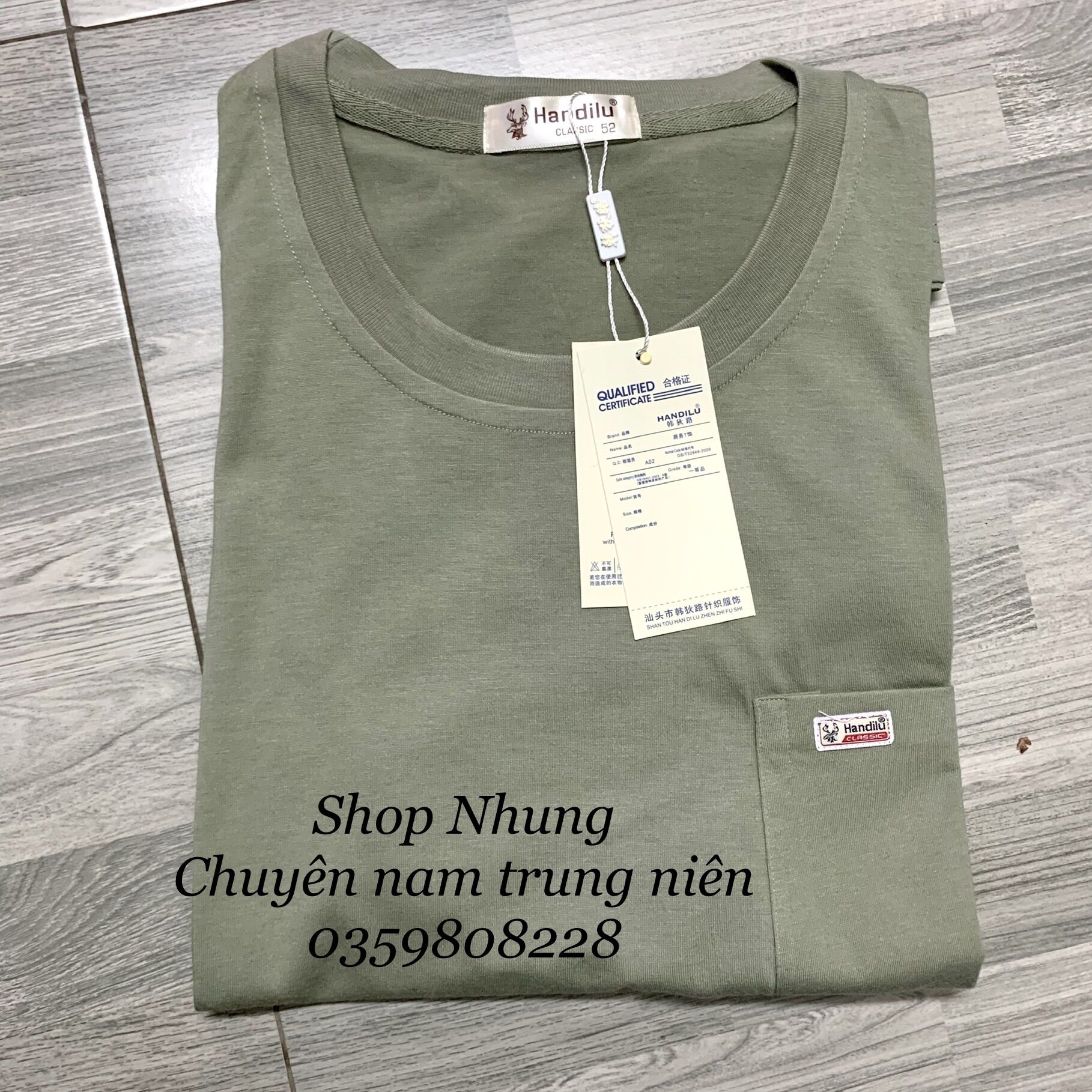 Áo thun Nam Trung Niên Tặng Bố