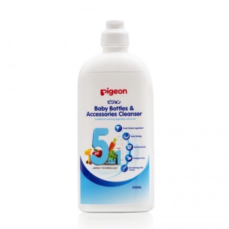 Nước rửa bình sữa và rau củ quả Pigeon 500ml