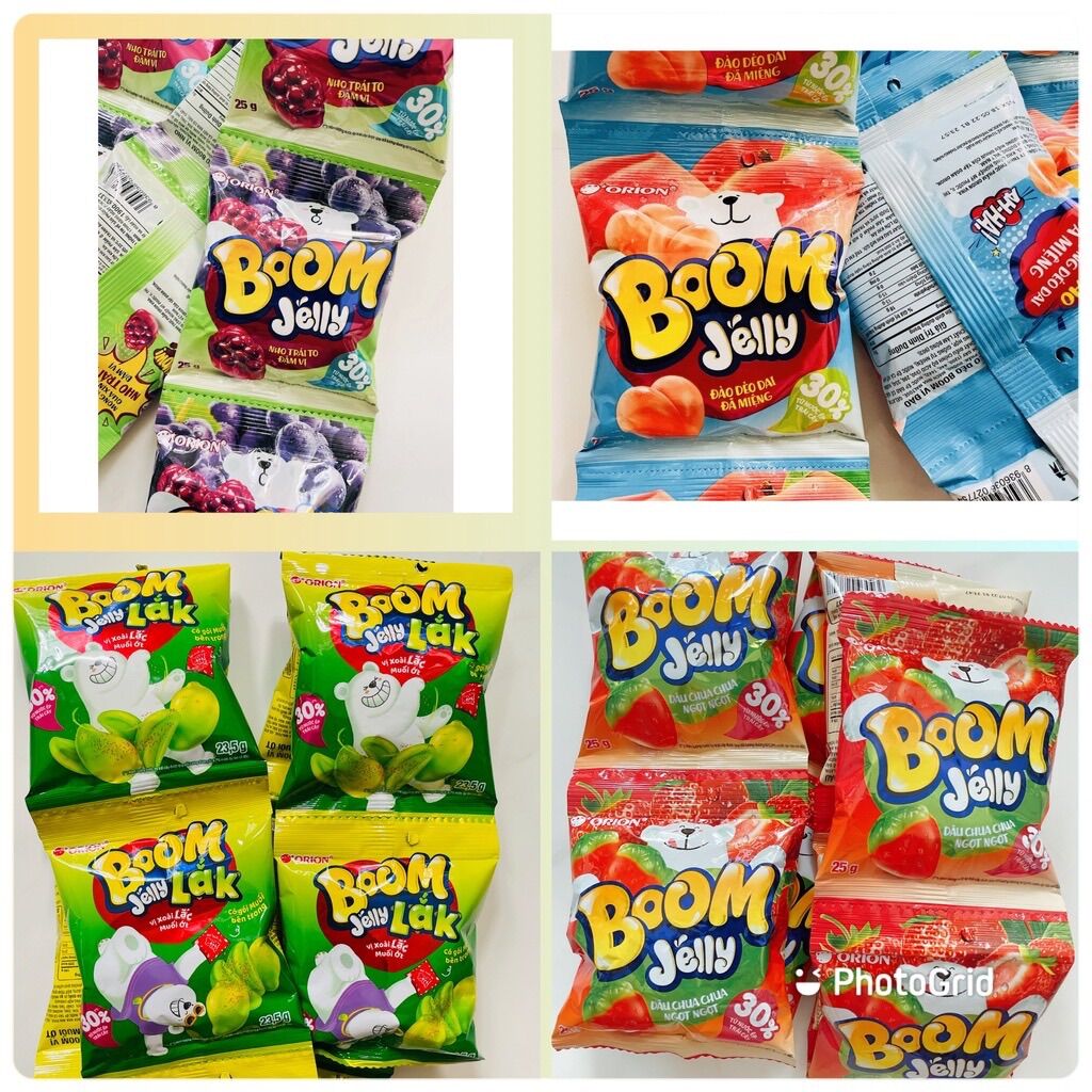 Combo 10 gói kẹo dẻo boom jelly vị trái cây