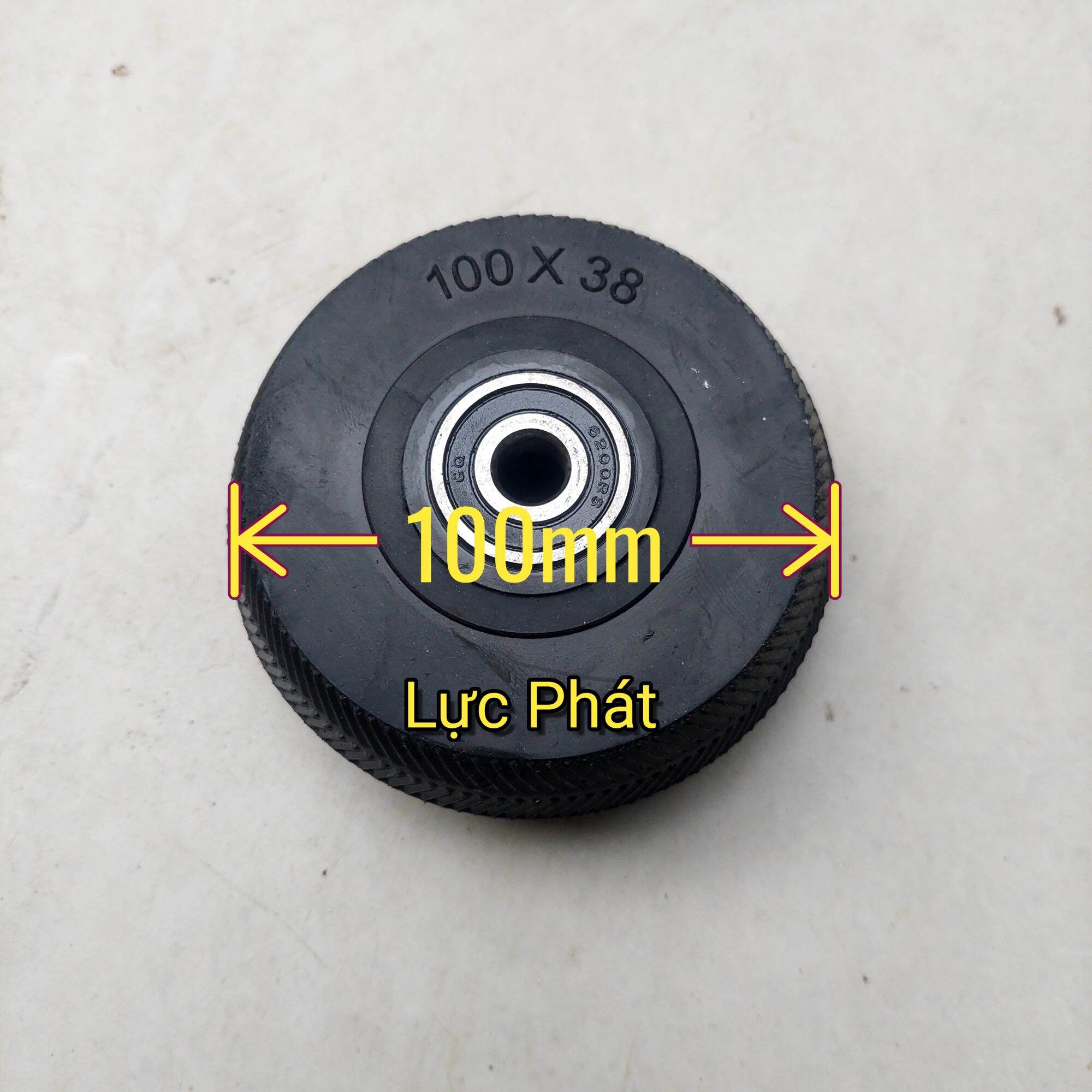 Bánh xe cao su đúc 100mm có vòng bi