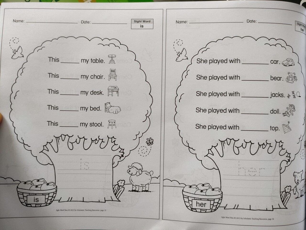 Sight words in gộp 4 trong 1