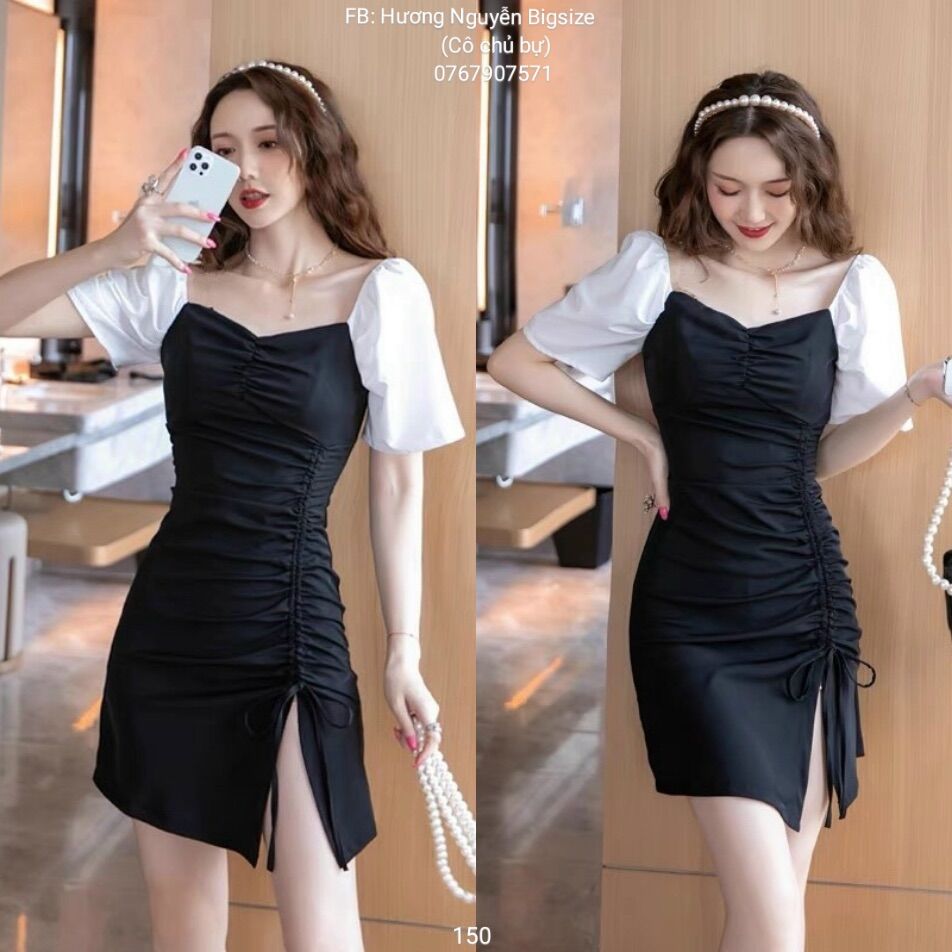 65-85kg bigsize đầm body rút dây rút xinh giá rẻ