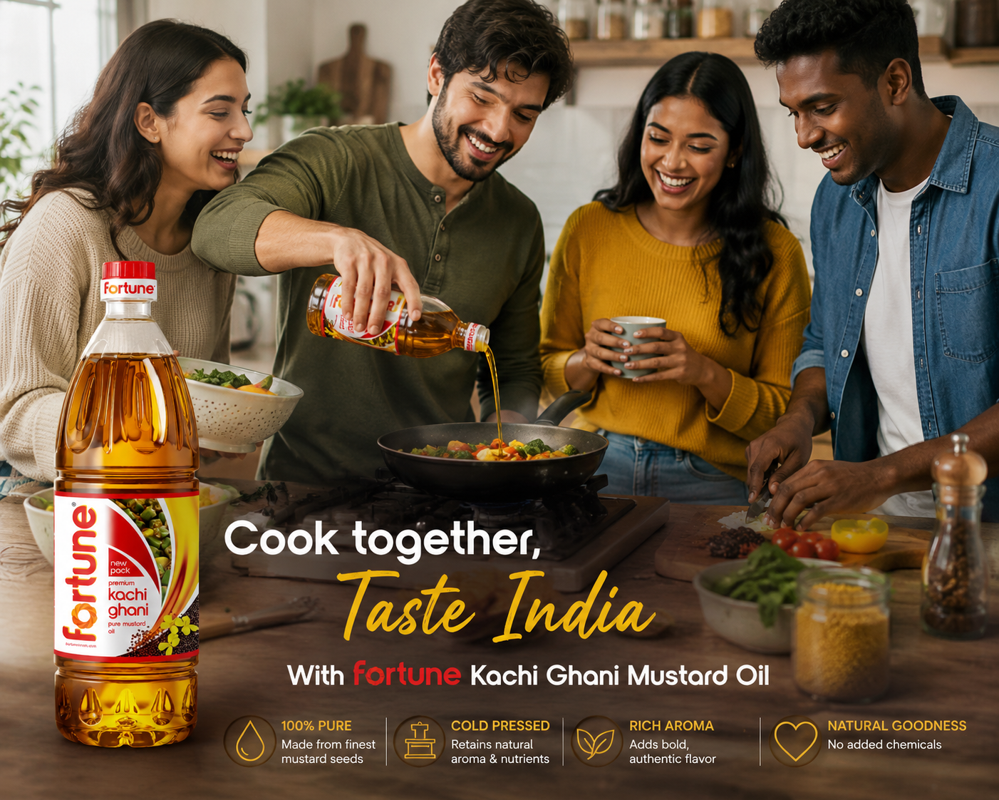 MUSTARD OIL - DẦU HẠT CẢI ẤN 1000ML