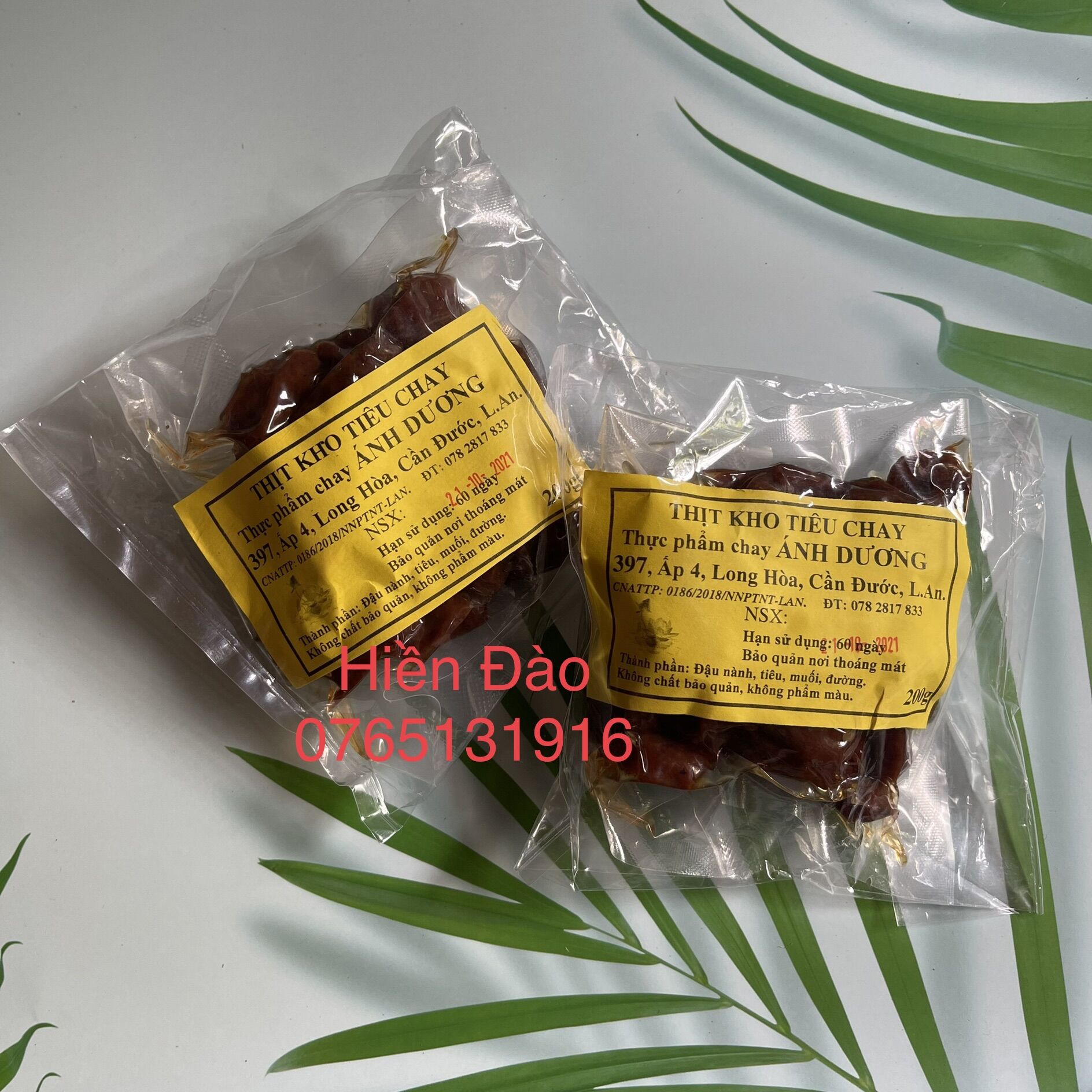 2 gói thịt kho tiêu chay 200 gr