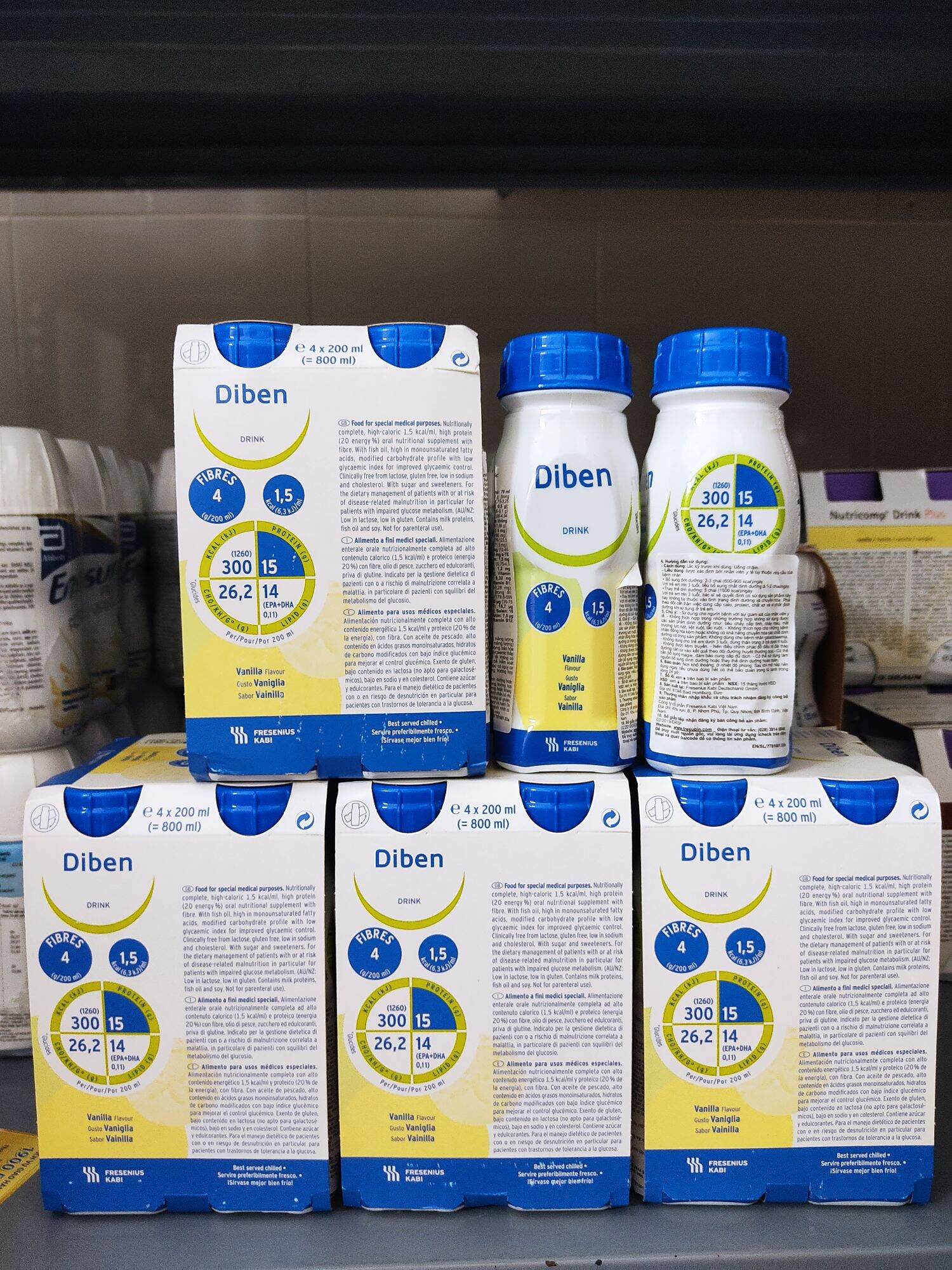 Sữa pha sẵn diben drink vanilla lốc 4 chai 200ml