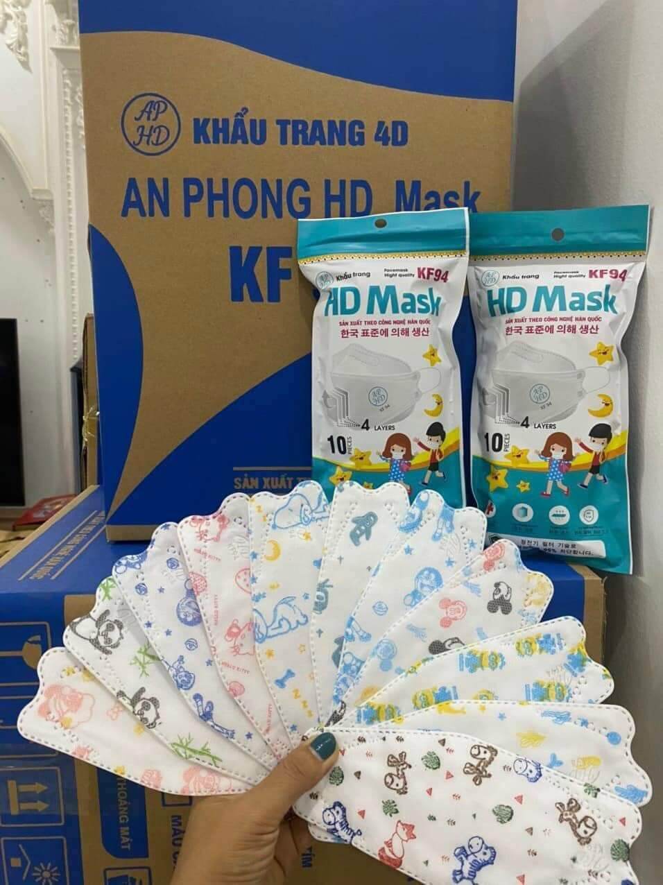 Set 50 chiếc khẩu trang Trẻ em KF94 An Phong