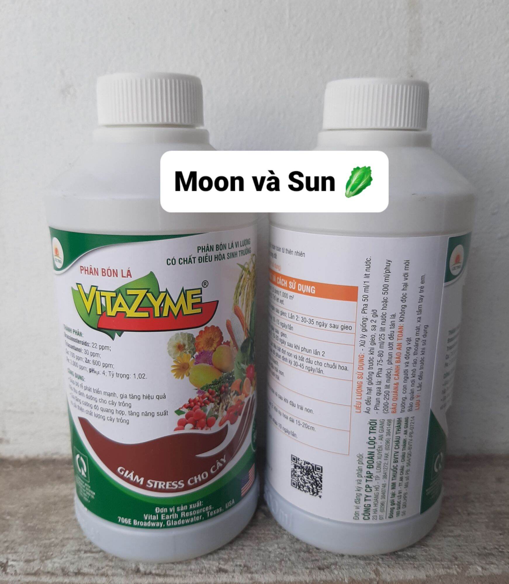 Phân bón lá VITAZYME chai 500ml - NN Moon Sun
