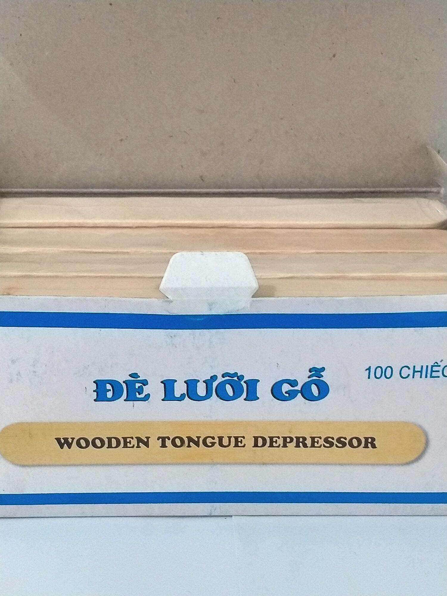 QUE ĐÈ LƯỠI GỖ HỘP 100 CHIẾC