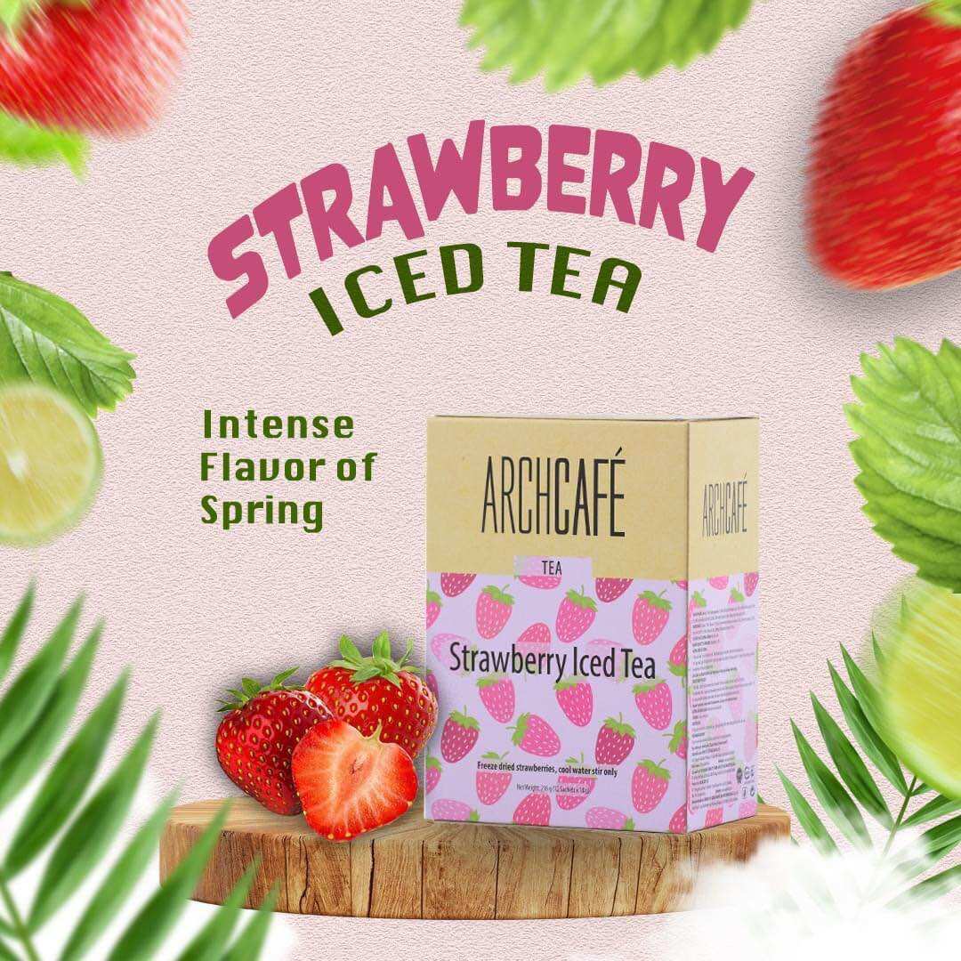 Trà dâu đá - Strawberry tea - Archcafé