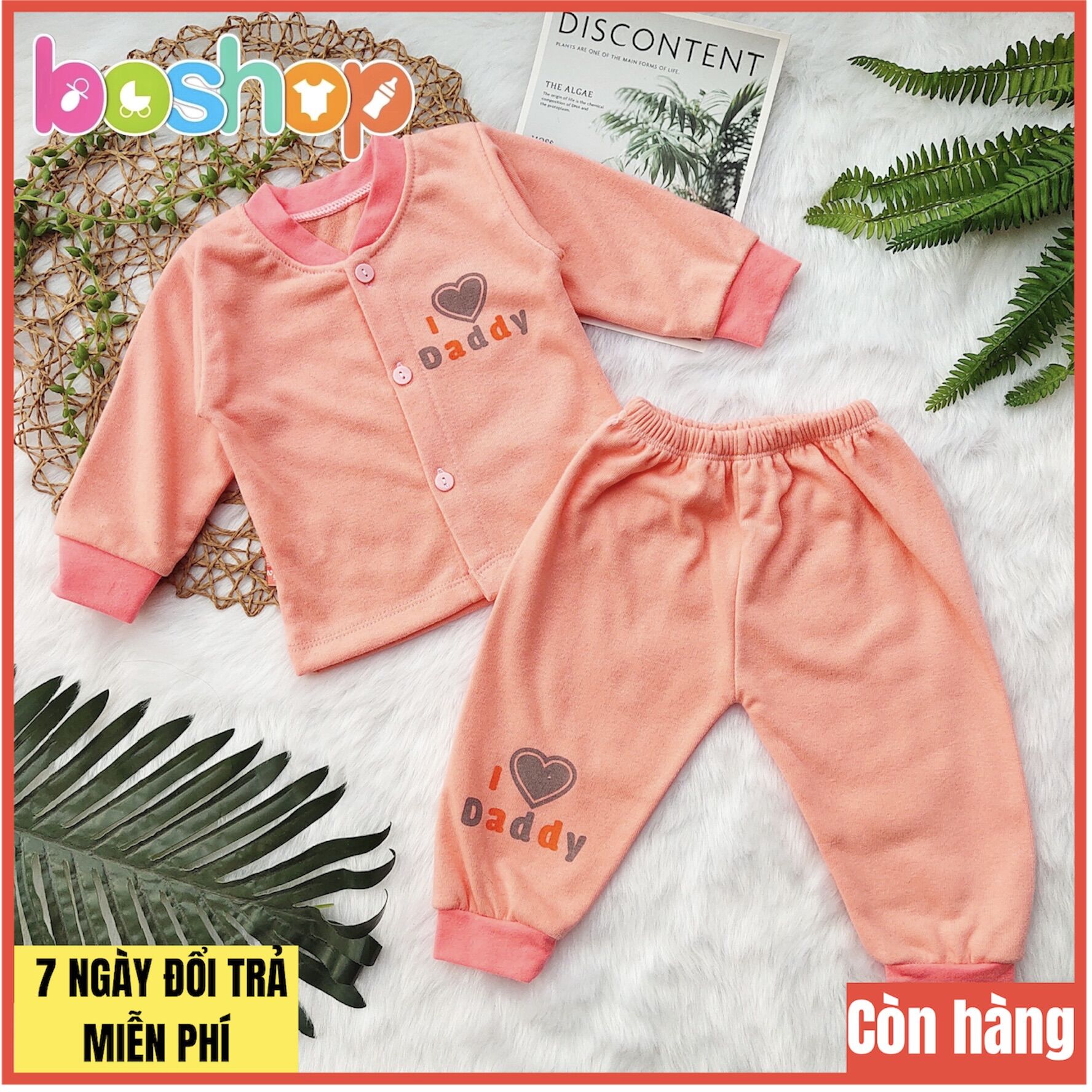 Bộ quần áo nỉ bông cho bé từ 3-10kg