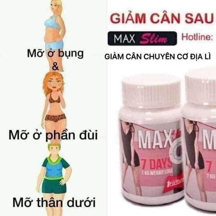 Lọ 30viên giảm cân Max 7days thái lan