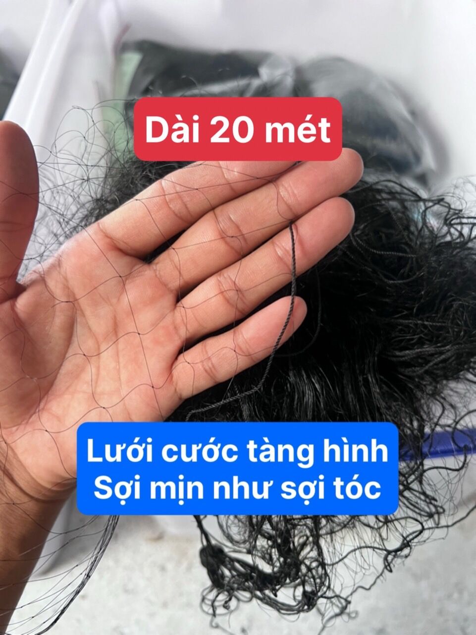 Lưới tàng hình bẫy chim ri , sắc ô , khuyên mắt 3 phân cao 5 mét 5 giây 4 túi, hàng thái lan mua về là sử dụng