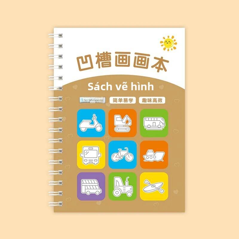 Sách Tập Vẽ Ma Thuật Cho Trẻ Em Sách Tập Vẽ Theo Rãnh Dành Cho Mẫu Giáo Luyện Tập Cơ Bản Dụng Cụ Học Tập Nghệ Thuật Giấy Dành Cho Cả Nam Và Nữ Độ Tuổi Từ 3-14