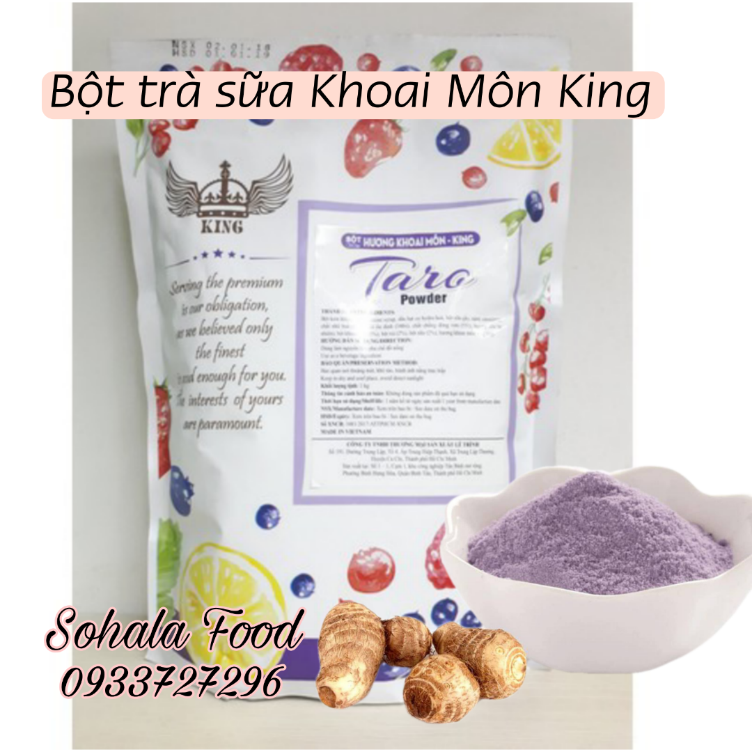 Bột pha trà sữa vị khoai môn king/ Socola king