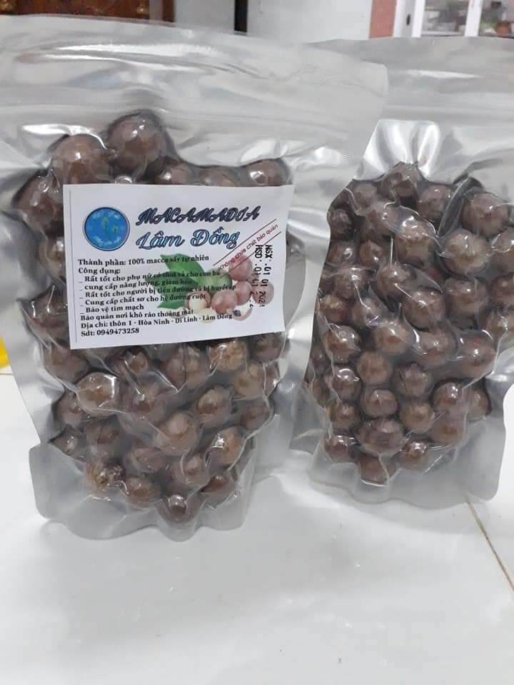 1 túi hạt macca sấy loại túi zip 500gr
