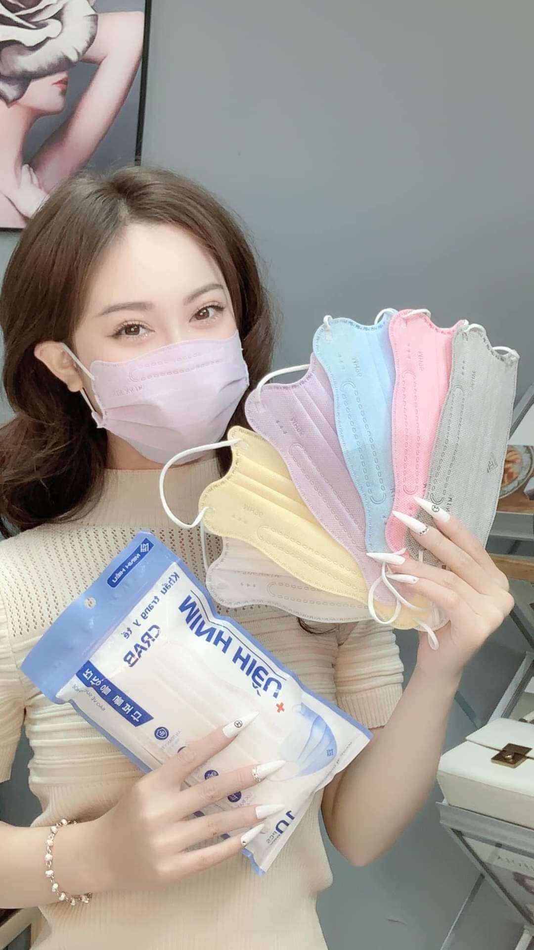 (Combo 100c) Khẩu trang Cua King crab Mask khẩu trang Kua (set 100c)
