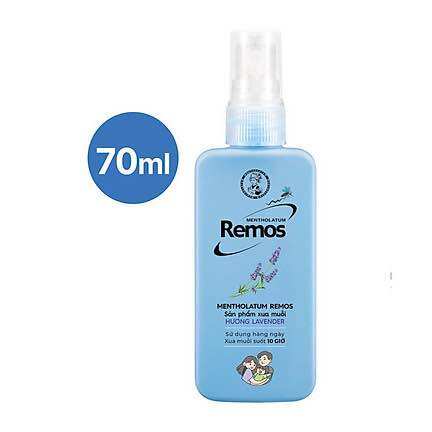 Xịt xua muỗi Remos hương Khuynh Diệp, lavender xua muỗi suốt 6 giờ cho bé