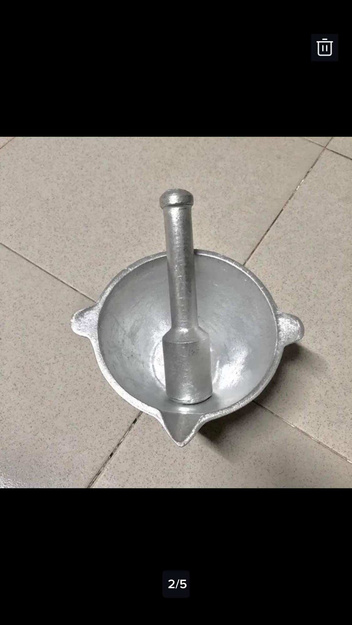 Bộ chày cối gang đúc cao cấp