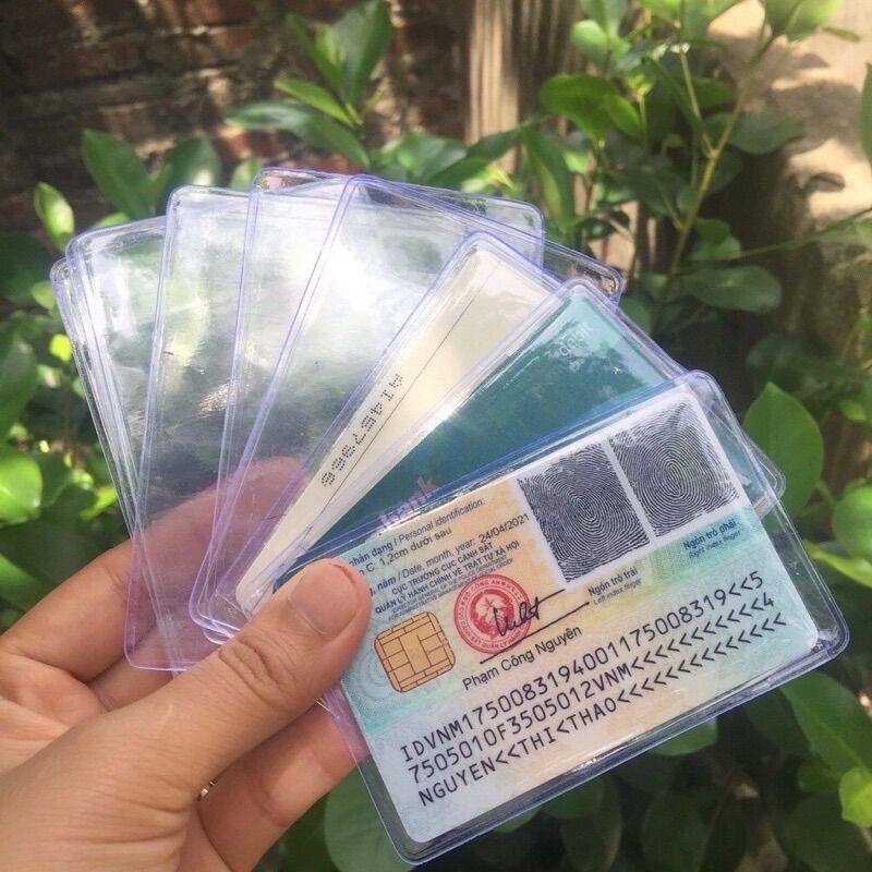 Combo 5 bọc đựng thẻ căn cước công dân, atm, thẻ bhyt