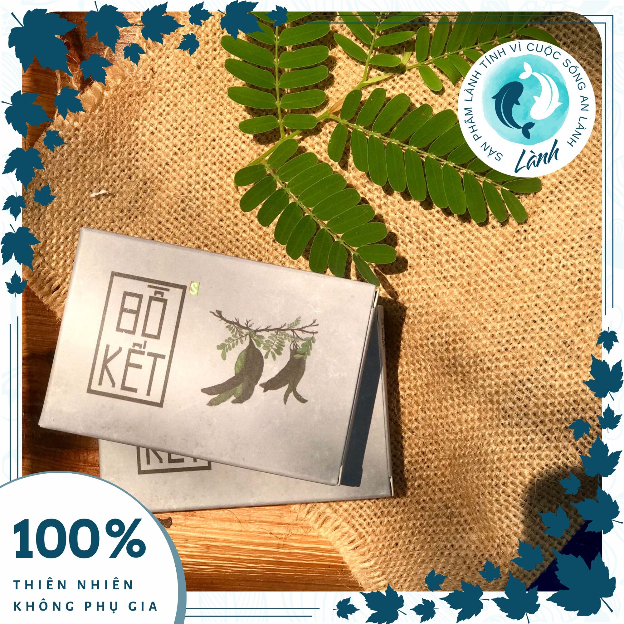 Xà phòng Bồ Kết Sinh Dược 100gr (Xà bông handmade thảo dược thiên nhiên) - Lành Shop
