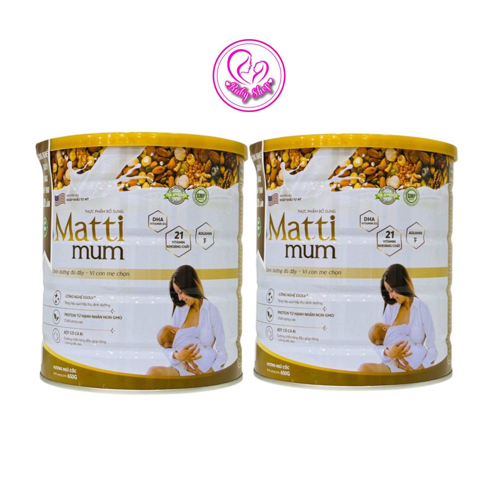 Combo 2 lon sữa hạt lợi sữa Matti Mum 650g chính hãng giá tốt - Sữa về nhanh, thơm ngon nhiều dinh dưỡng