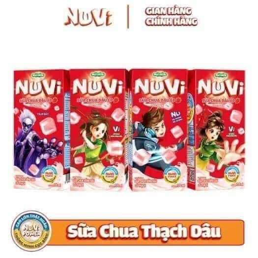 Sữa Nuvi có Thạch. Nuvi trái cây. dâu cam sô nho