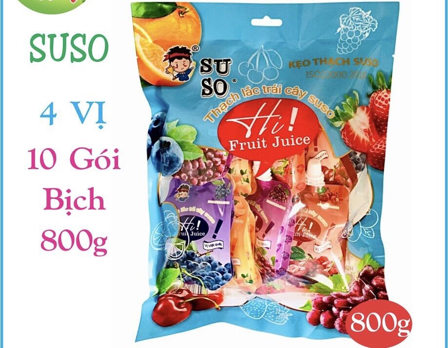 COMBO 5/10 THẠCH LẮC TRÁI CÂY SUSO(NGẪU NHIÊN)