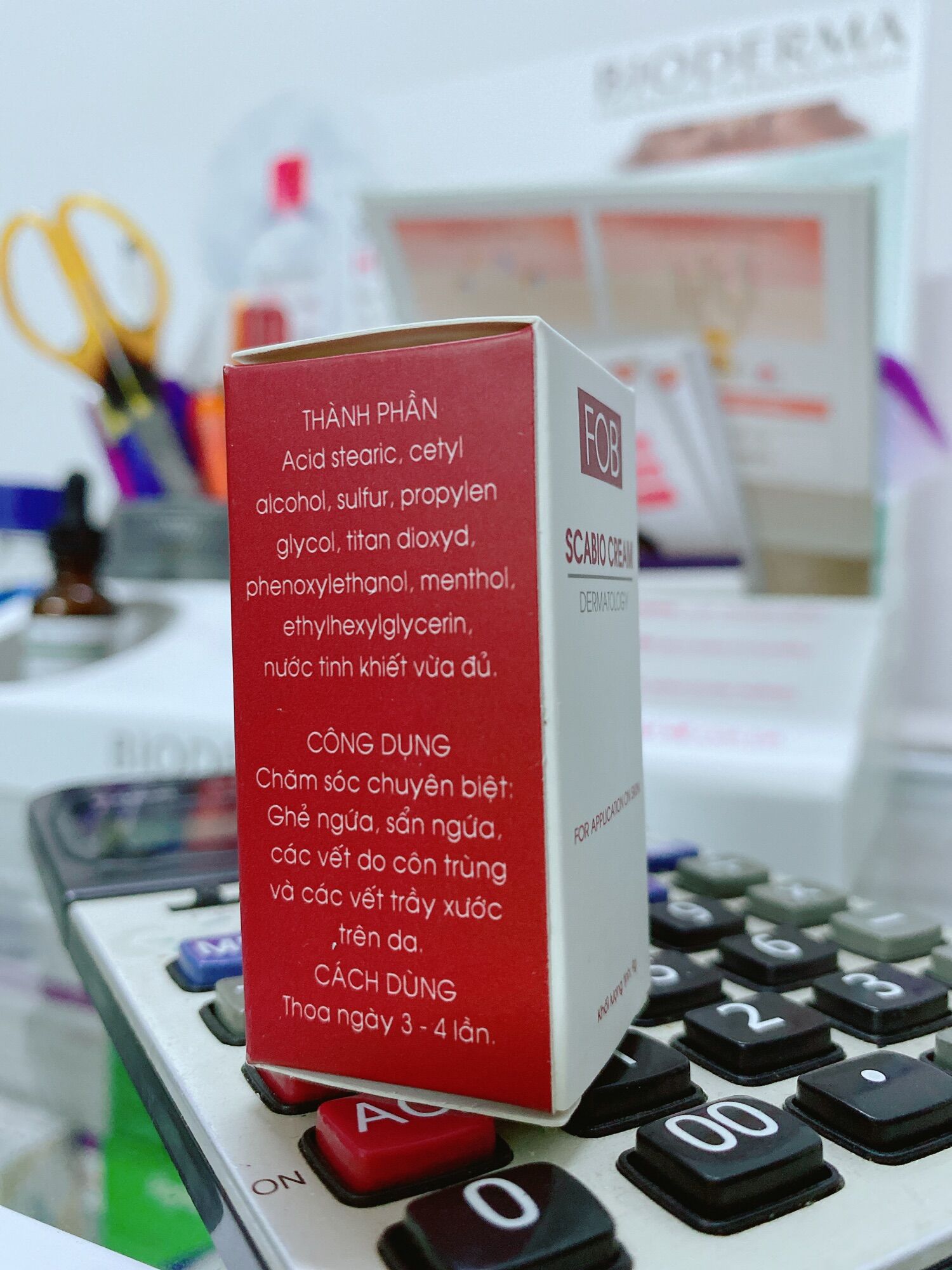 FOB SCABIO CREAM (Dermatology) - Làm lành ghẻ ngứa (9g)