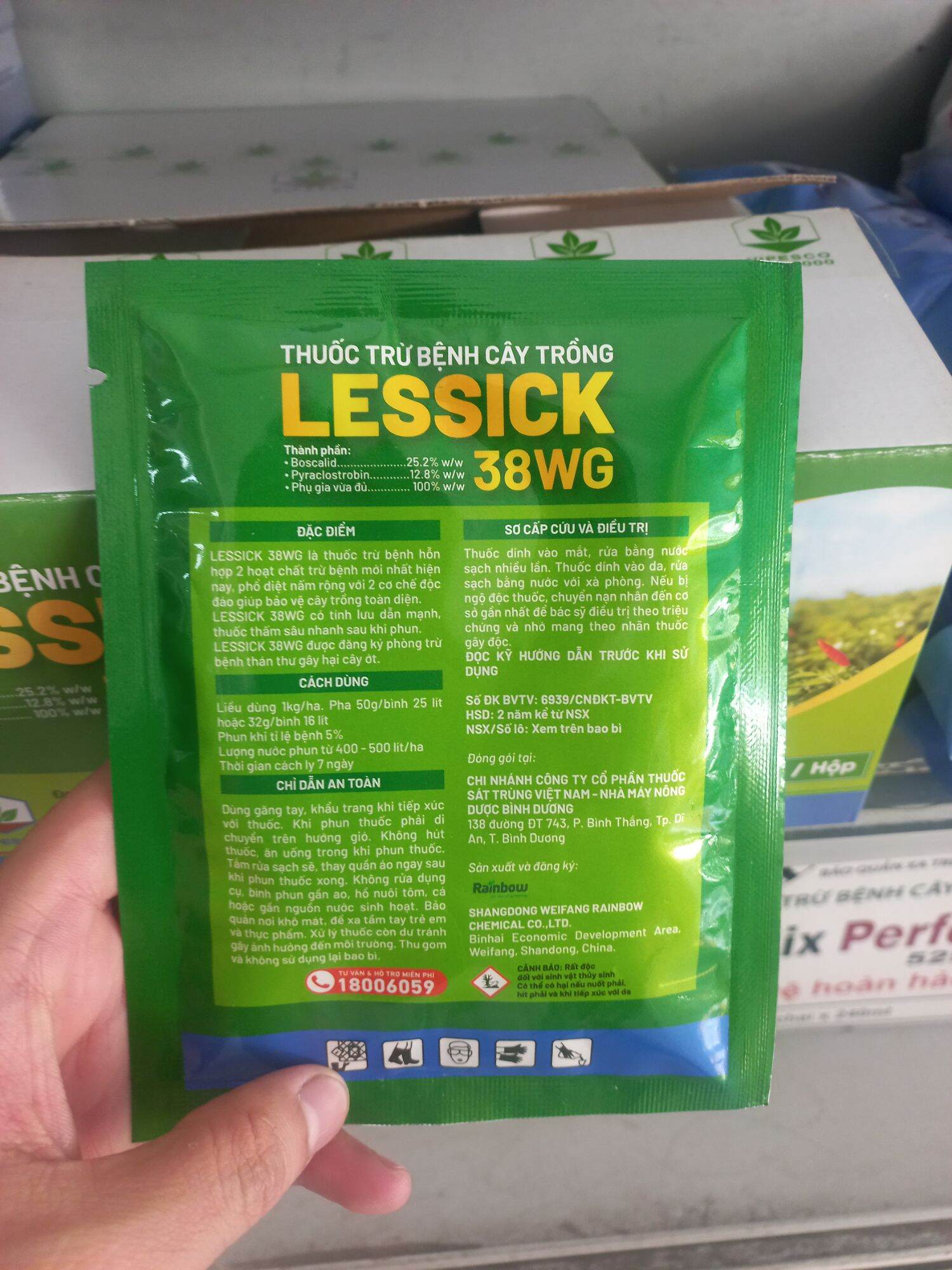 [GIÁ SIÊU TỐT] Thuốc trừ bệnh thán thư LESSICK 38WG 50g