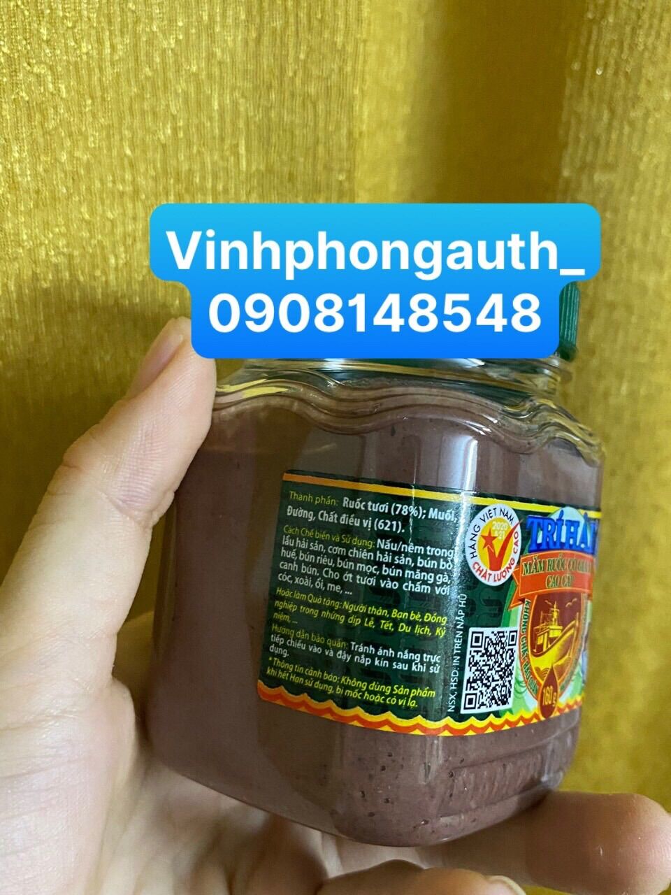 Mắm ruốc Trí Hải có gia vị cao cấp 160gr