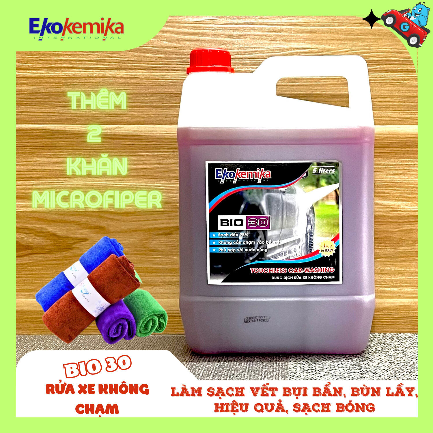 Dung dịch rửa xe không chạm ekokemika bio 30 - 5l