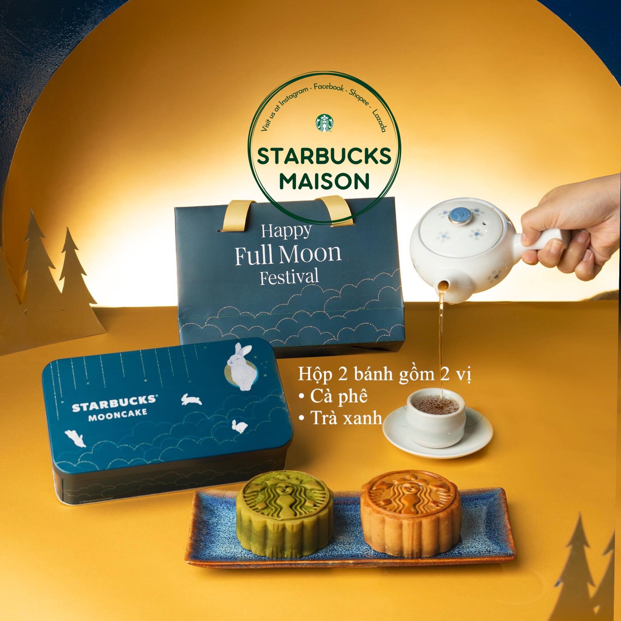 |STARBUCKS CHÍNH HÃNG| BÁNH TRUNG THU STARBUCKS