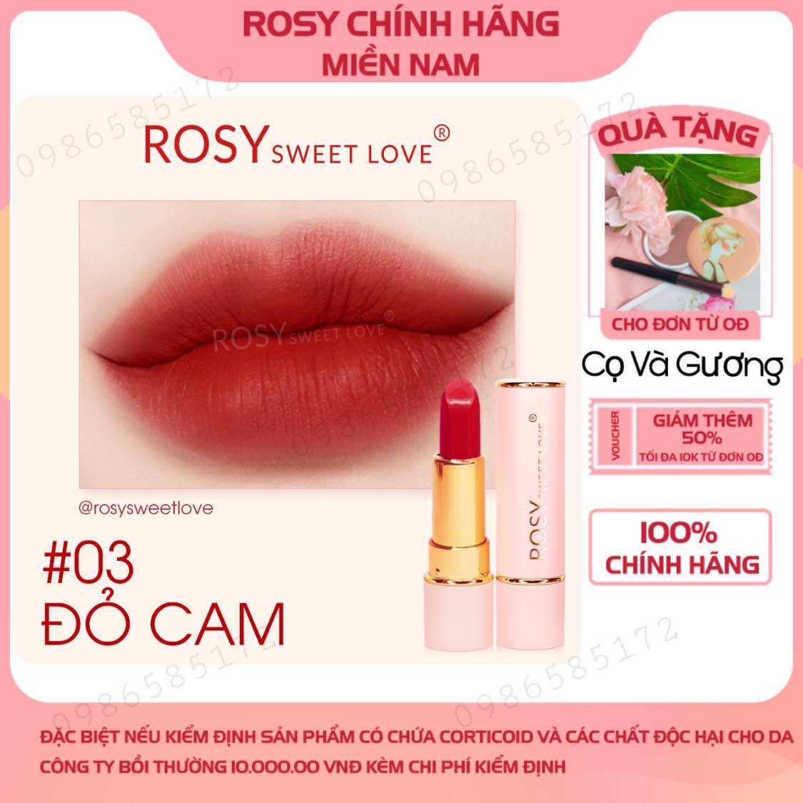 Son sáp lì, son rosy, son lì ,son rosy dành cho bà bầu không chì, dưỡng mềm mịn môi, lâu trôi