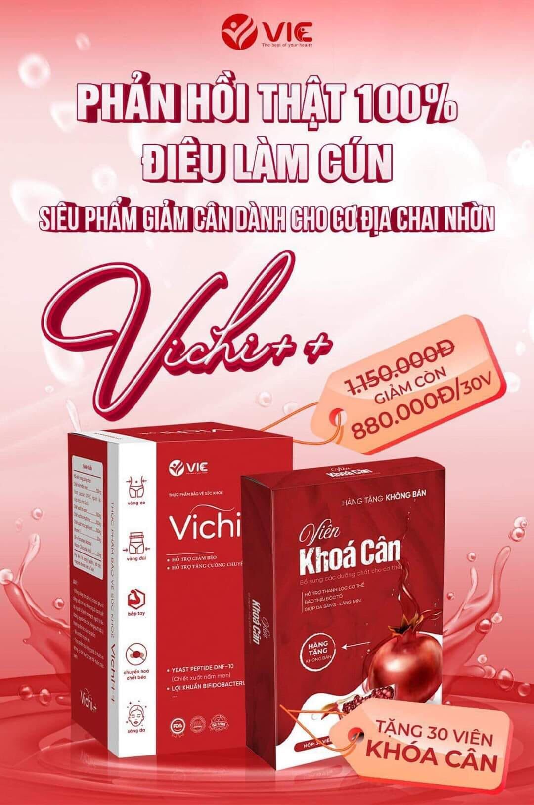 Siêu Giảm Cân VICHI Giảm 312kg Giảm Siêu Mạnh Cho Cơ Địa Lờn