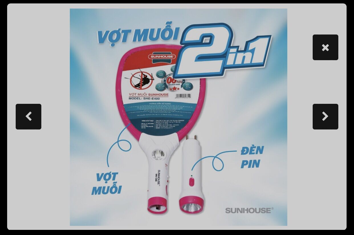Vợt muỗi sunhouse she-e280 - vợt muỗi điện - vợt bắt muỗi