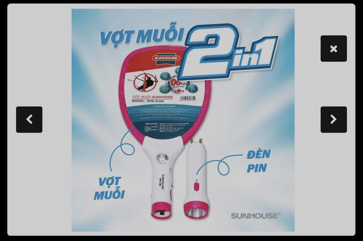 Vợt Muỗi Sunhouse SHE-E400 -Vợt muỗi điện - Vợt bắt muỗi