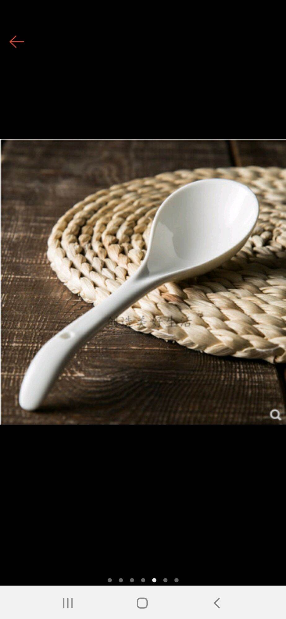 Muỗng mút canh gốm sứ