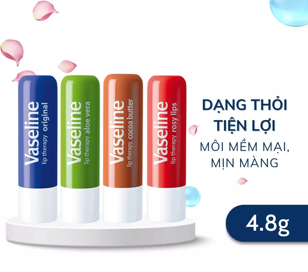 Son dưỡng môi mềm mại vaseline lip therapy dạng thỏi 4.8g