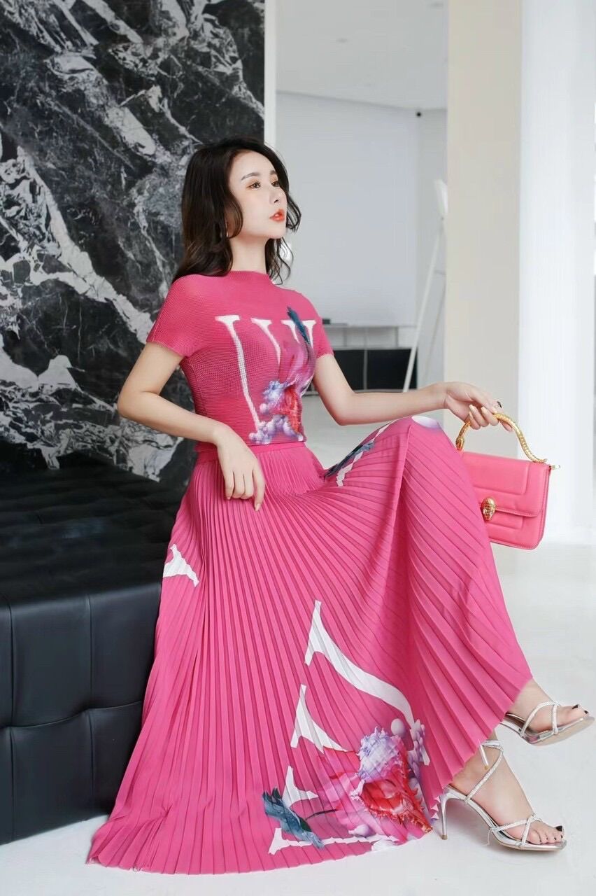 ĐẦM LỤA HOẠ TIẾT DẬP LY CAO CẤP