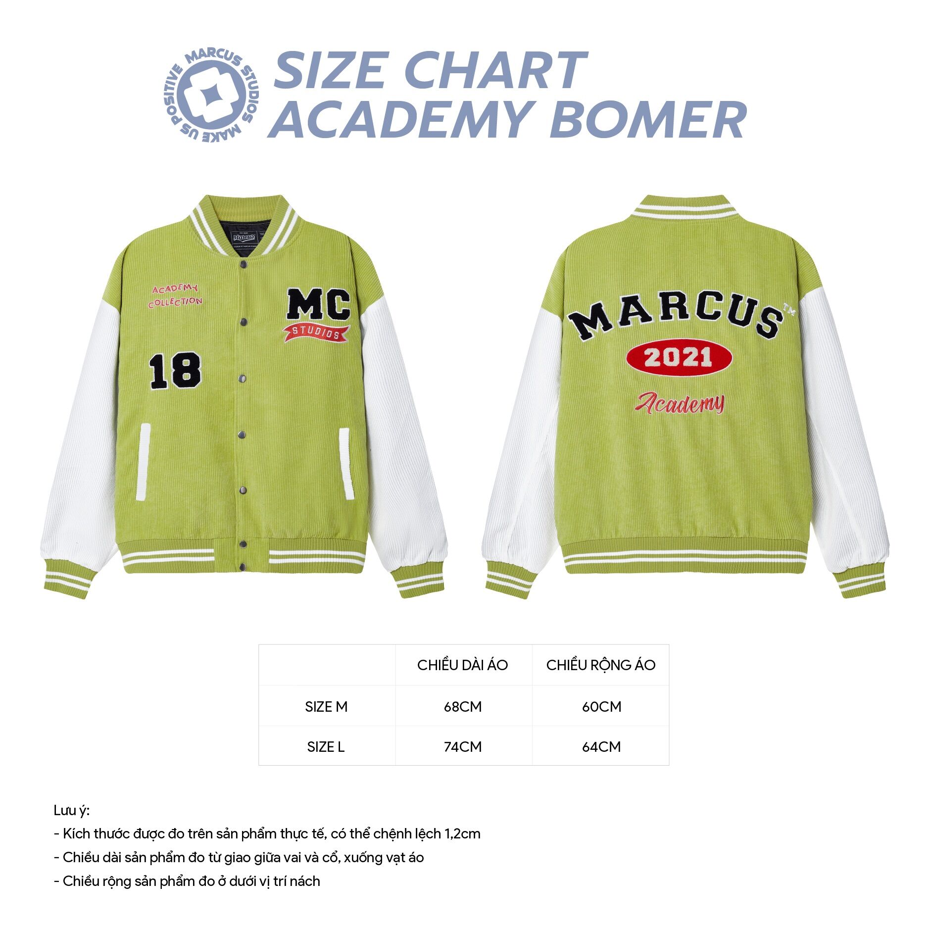 Academy bomber màu xanh lá