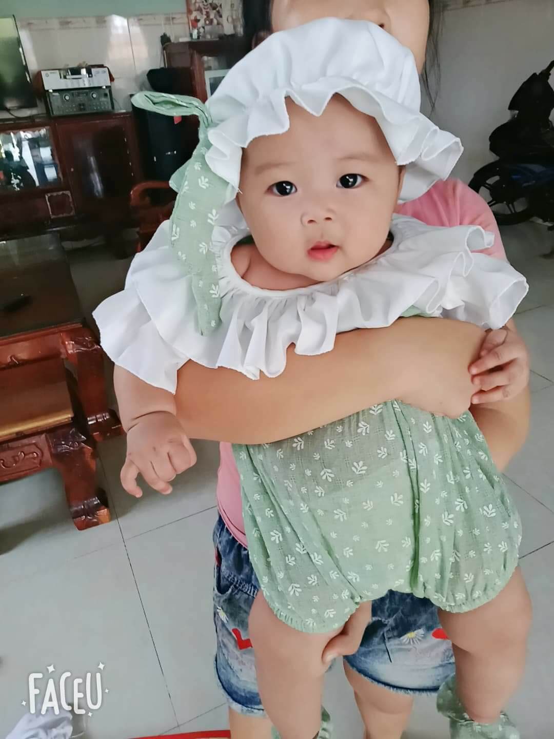 Body áo liền quần cho bé đầy tháng, thôi nôi