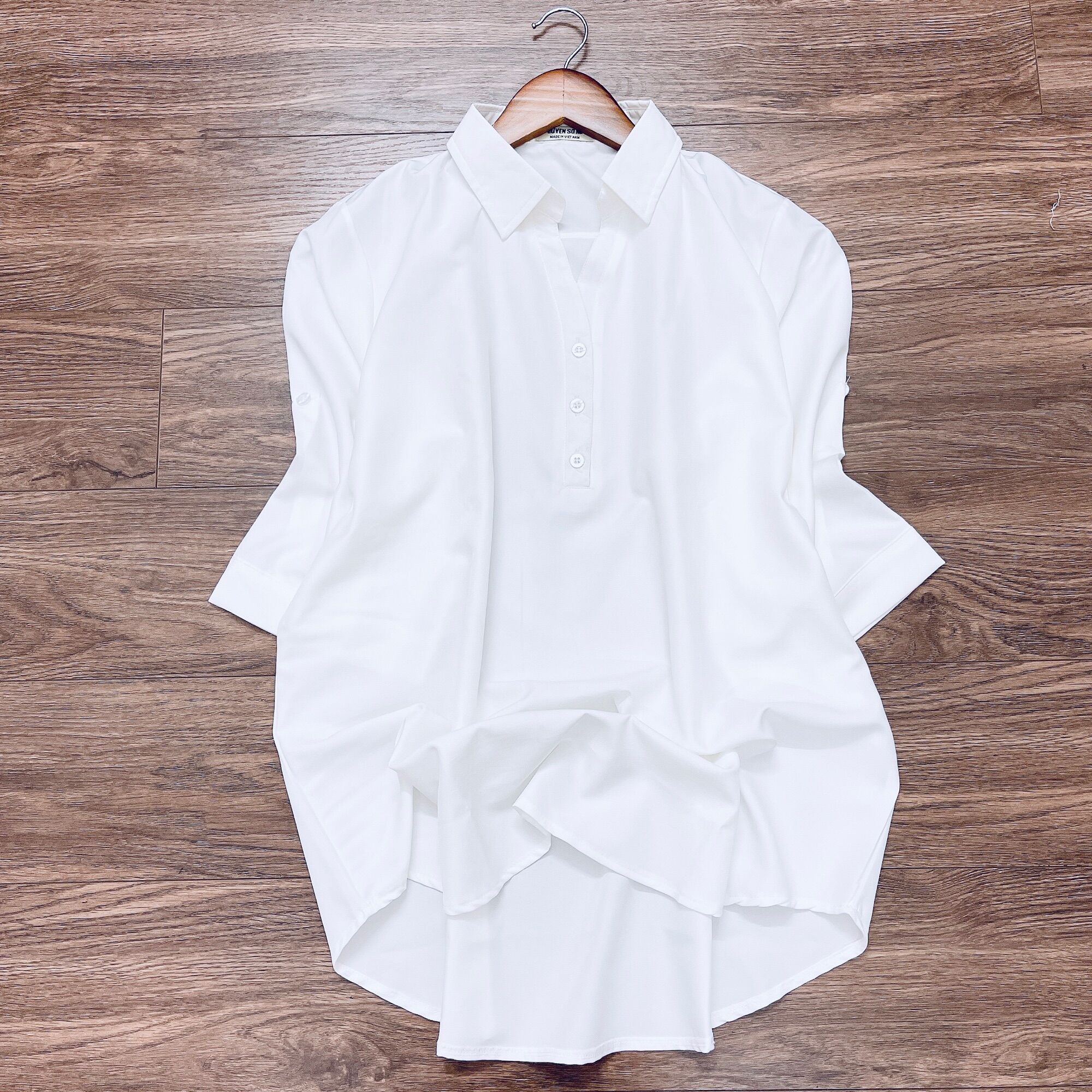 Bền Đẹp giá rẻ - Sơ Mi Trắng Nữ - Đủ Size - Big size