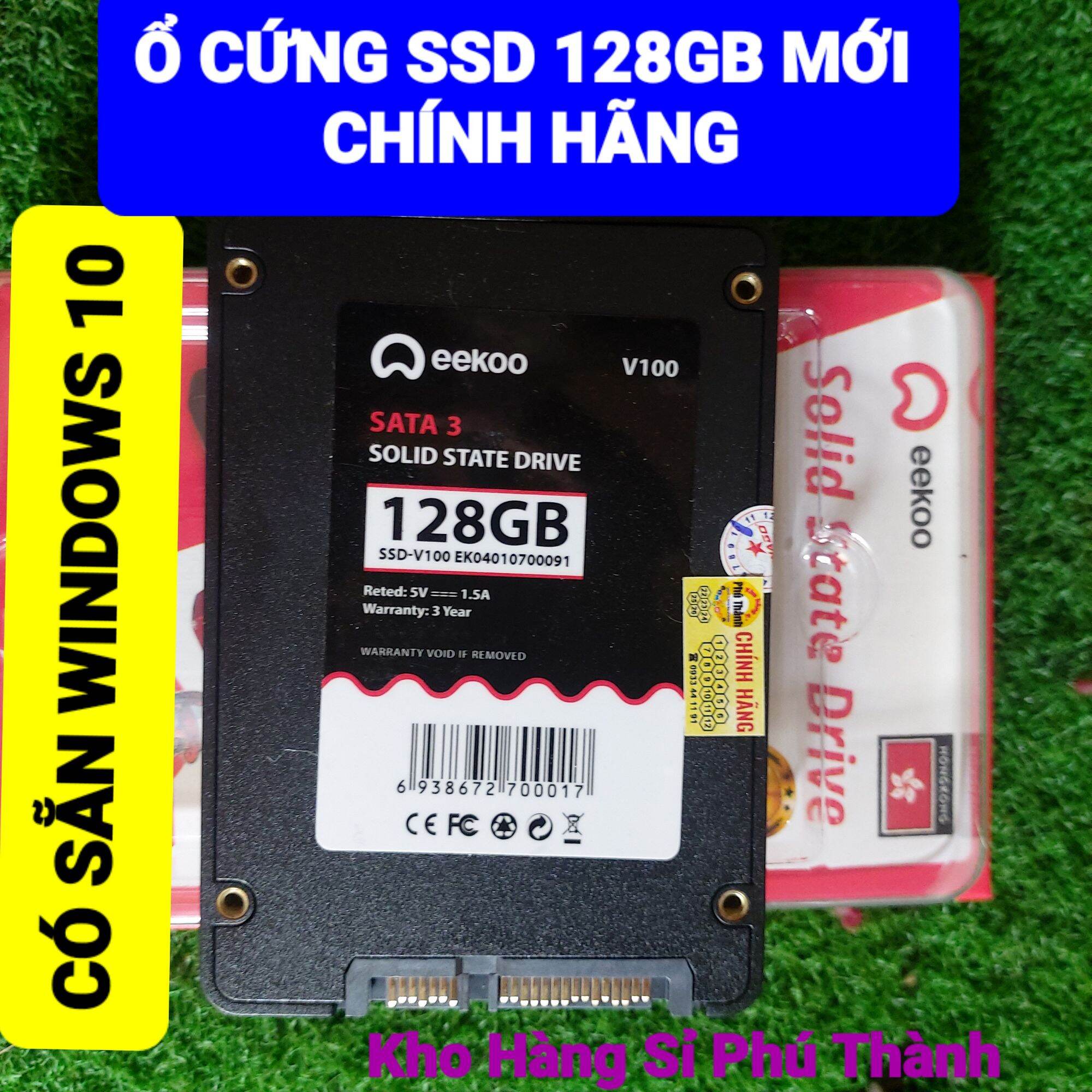 Ổ cứng SSD mới có sẵn WINDOWS 10 Eekoo 128 GB Bảo hành 3 năm chính hãng