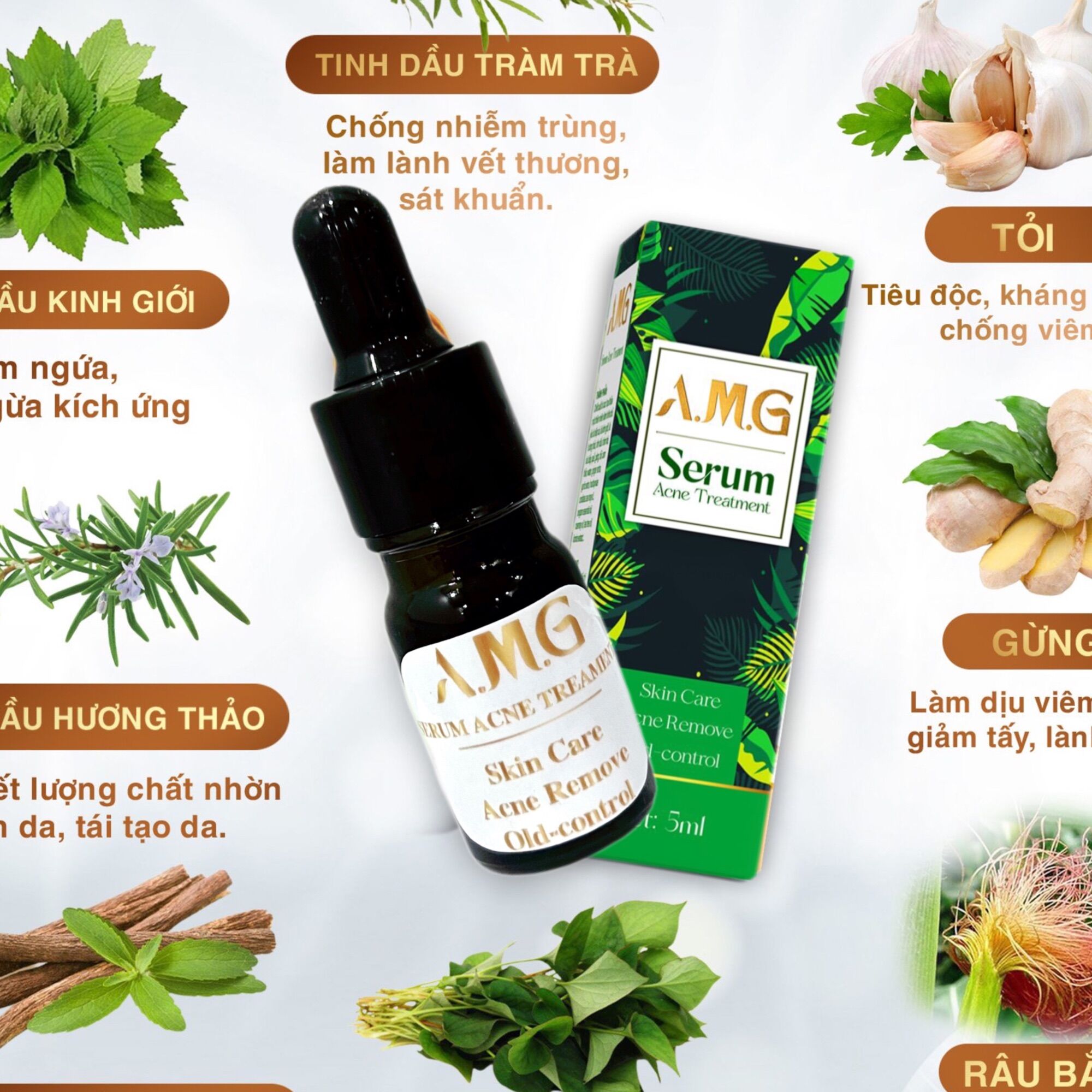 Tinh chất bay mụn 7 ngày cấp tốc amg
