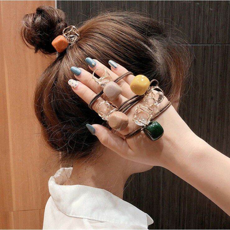 Dây cột tóc pha lê trong suốt