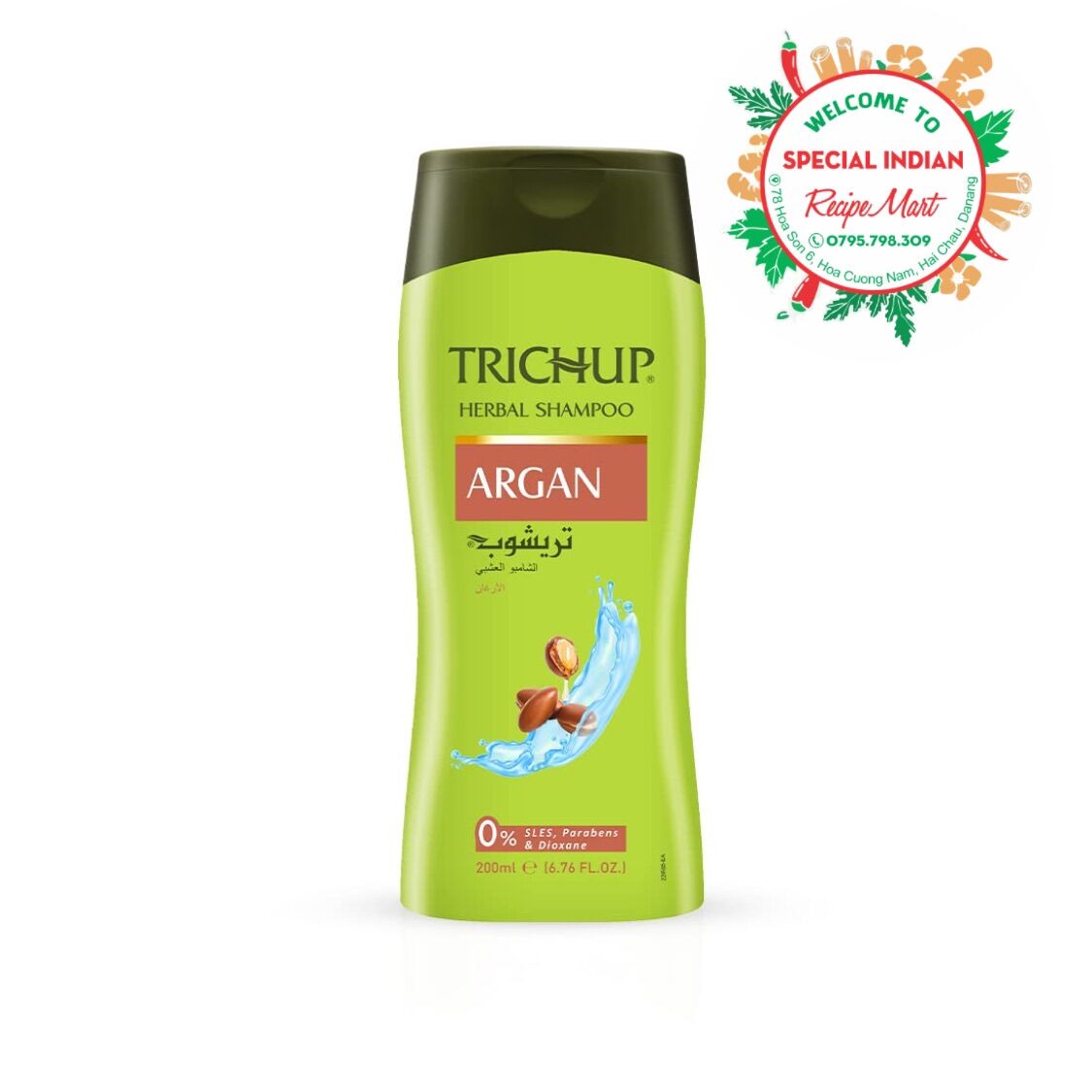Trichup herbal shampoo argan 200ml - dầu gội thảo dược argan ấn độ 200ml