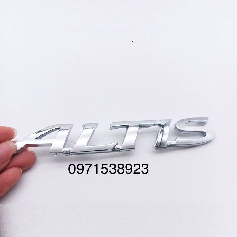 logo chữ COROLLA ALTIS dán đuôi xe