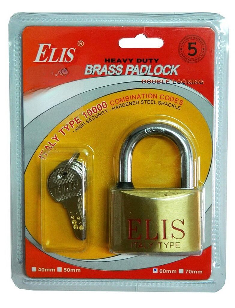 Ổ khoá elis thân đồng 60mm
